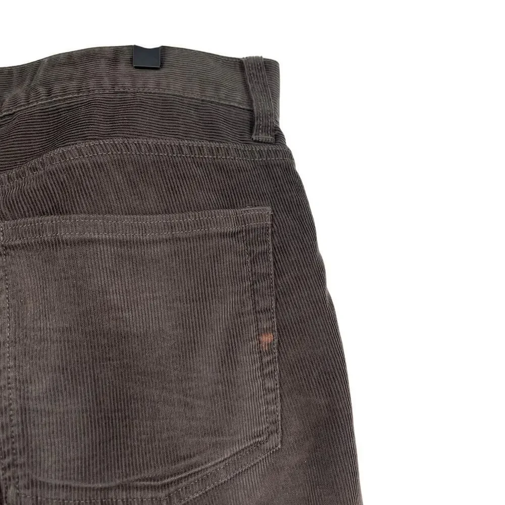 J.Crew Men's 484 Slim Fit Corduroy Pants Urban Olive Brown 33x32